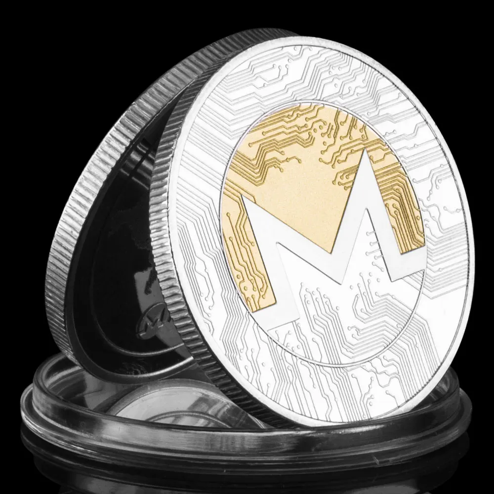 Золотая криптовалюта, физическая криптовалюта, коллекционный подарок, посеребренные памятные монеты