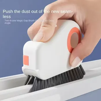 1 Piece Window Track Cleaning Brush - Detachable Door and Window Sill Brush, Glass Corner Cleaner, Plastic Edge Gap Cleaner That Does Not Require Charging, Suitable for Living Room, Bedroom, Kitchen, and Window Cleaning |   Durable Plastic