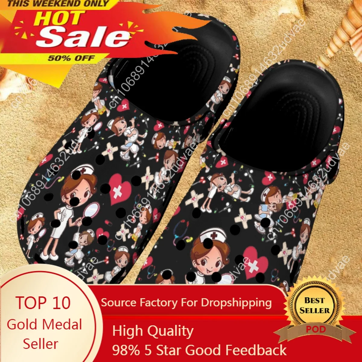 

Design Summer Beach Sandals Non-slip Breathable Home Bathroom Shower Slippers Nursing Adult Casual Flat Slides Female 2023