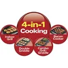 4-in-1 Indoor Grill & Electric Griddle Combo with Bacon Cooker, Opens Flat to Double Cooking Surface, Removable Nonstick Plates 2