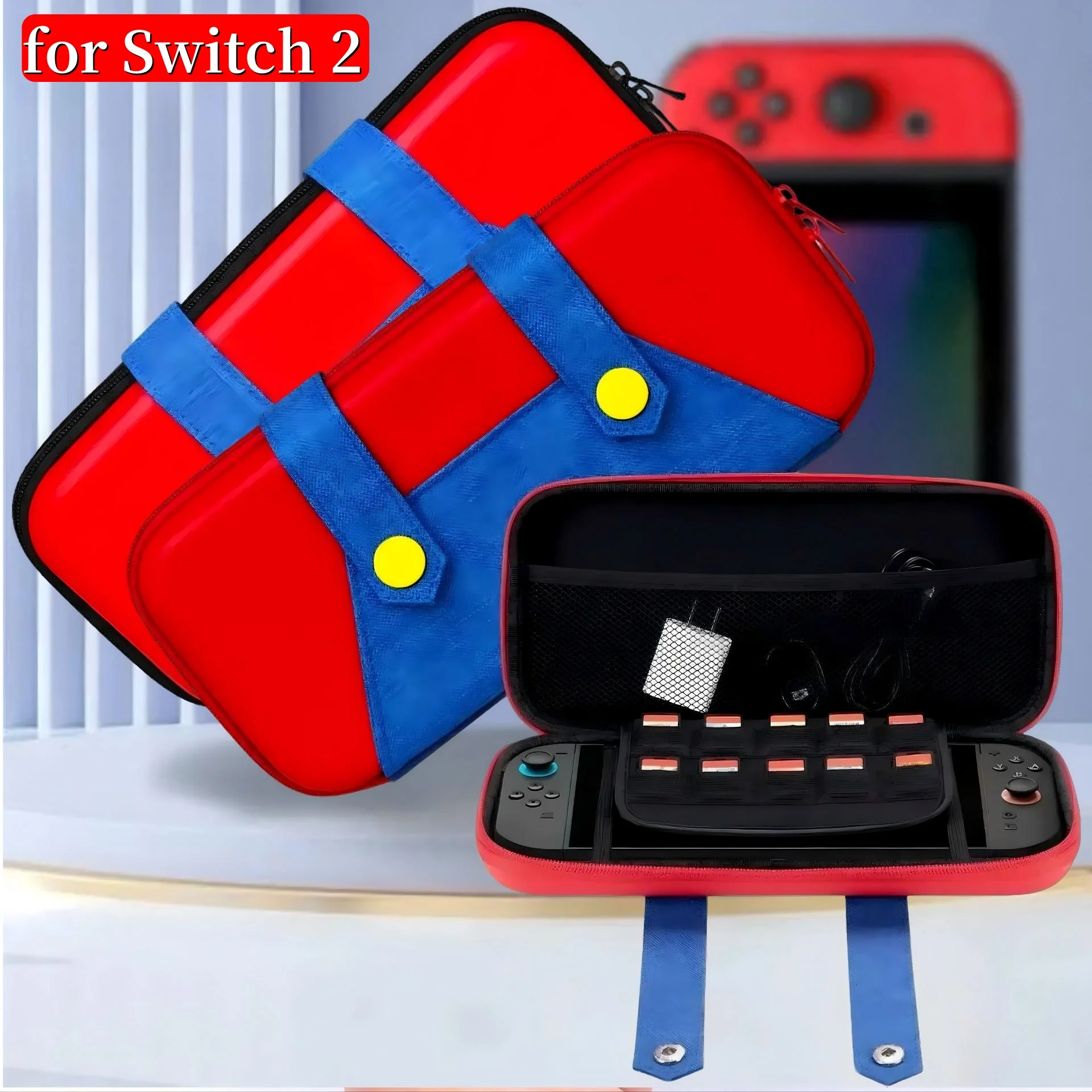 Slim Travel Case for  Switch 2 Accessories, Waterproof EVA Hard Shell  Protective Carrying Storage Hand Bag NS 2，Switch 2 casing