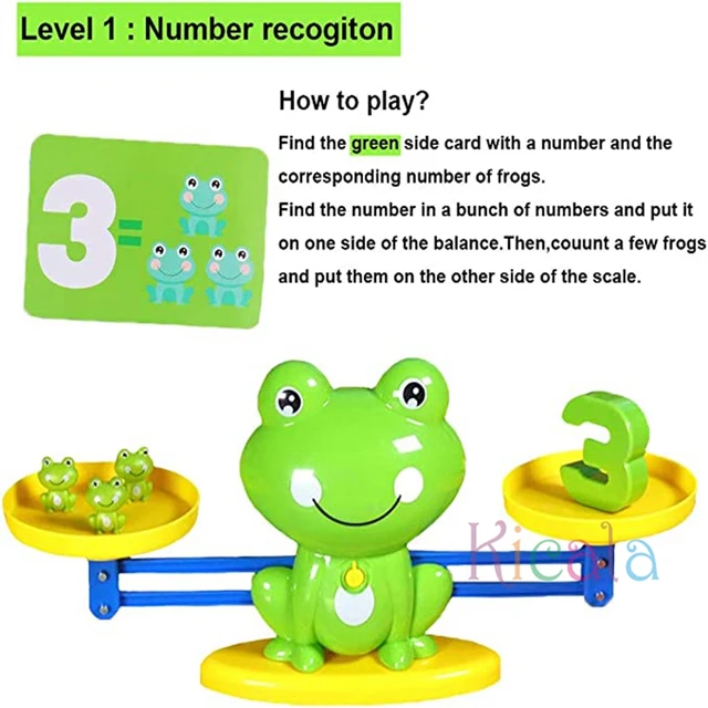 2 Pcs contagem saldo  Adorável Sapo Equilíbrio Contando Brinquedo Legal  Jogo Matemática com Dados - Brinquedos educativos para educação em casa,  jardim infância, : : Brinquedos e Jogos