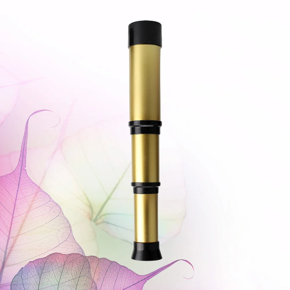 Single-Tube Telescope Retractable Telescope Science Experiment Toy Kids Telescope Toy (Golden)