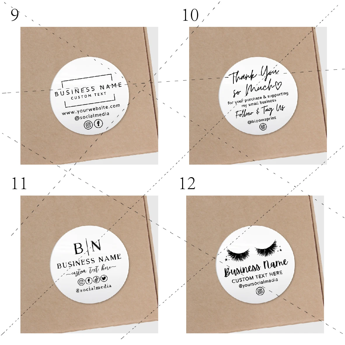 

40mm 100pcs Personalized Custom Stickers Thank you For Supporting A Small Business Lables Packaging Tags Round Warning Sticker