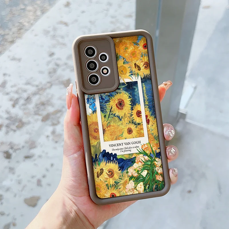Van Gogh The Starry Night Sunflowers Art Print Phone Case Cover