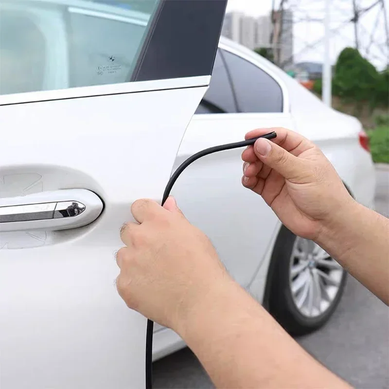5m Adhesive Scratch Tools New Car Door Edge Rubber Scratch Protector Strips Car Styling Mouldings Protection Side Doors Moldings