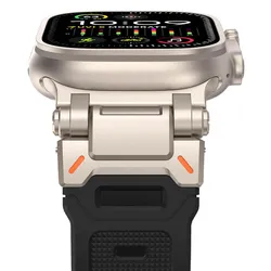 Soft Rubber Strap For Apple Watch Ultra 2 1 Band 49mm 45mm 44mm 42mm Luxury Sport Bracelet For iWatch Series 9 8 7 6 SE 5 Correa