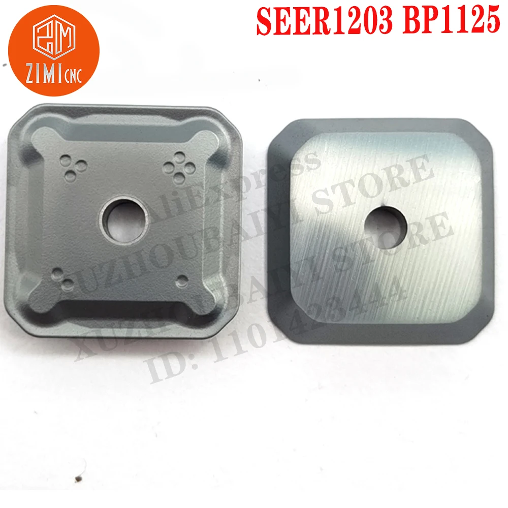

SEER1203 BP1125 SEER1203 квадратная сталь нержавеющая сталь чугун универсальный фрезерование с быстрой подачей лезвие машины инструмент с ЧПУ режущий инструмент
