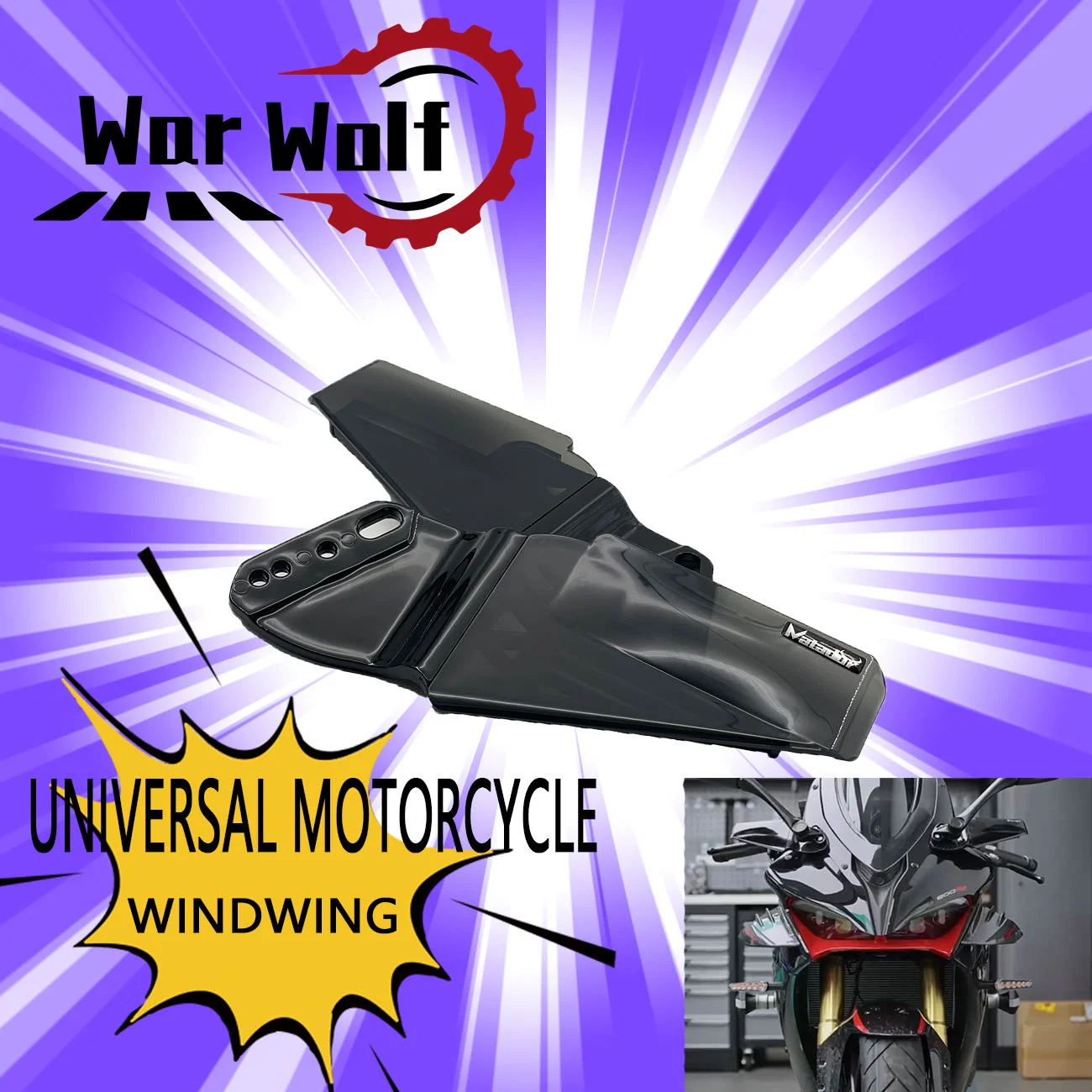 

Applicable to imitation racing motorbike universal accessories wind wing deflector wing universal wind wing side wind wing