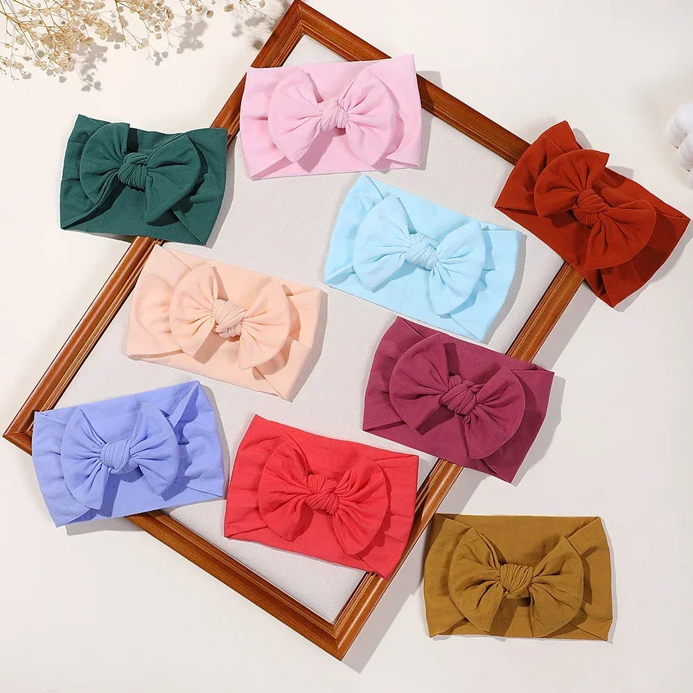 12Pcs Zufällig Bambus Baumwolle Hairdband Baby Nette Süße Weiche Stirnband Neugeborenen Elastische Haar Zubehör Fotografie Dress Up – Detail 7