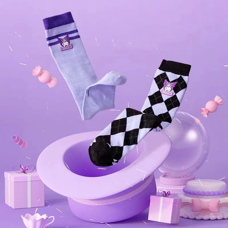 

Girly Heart Kuromi Kawaii Anime Sanrio Socks Cute Cartoon Cotton Sweet Student Jk Socks Stockings Lovely Toys for Girls
