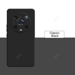 Premium Liquid Silicone Square Phone Case - Original Basic Cover for Magic 4 Ultimate (Classic Black)