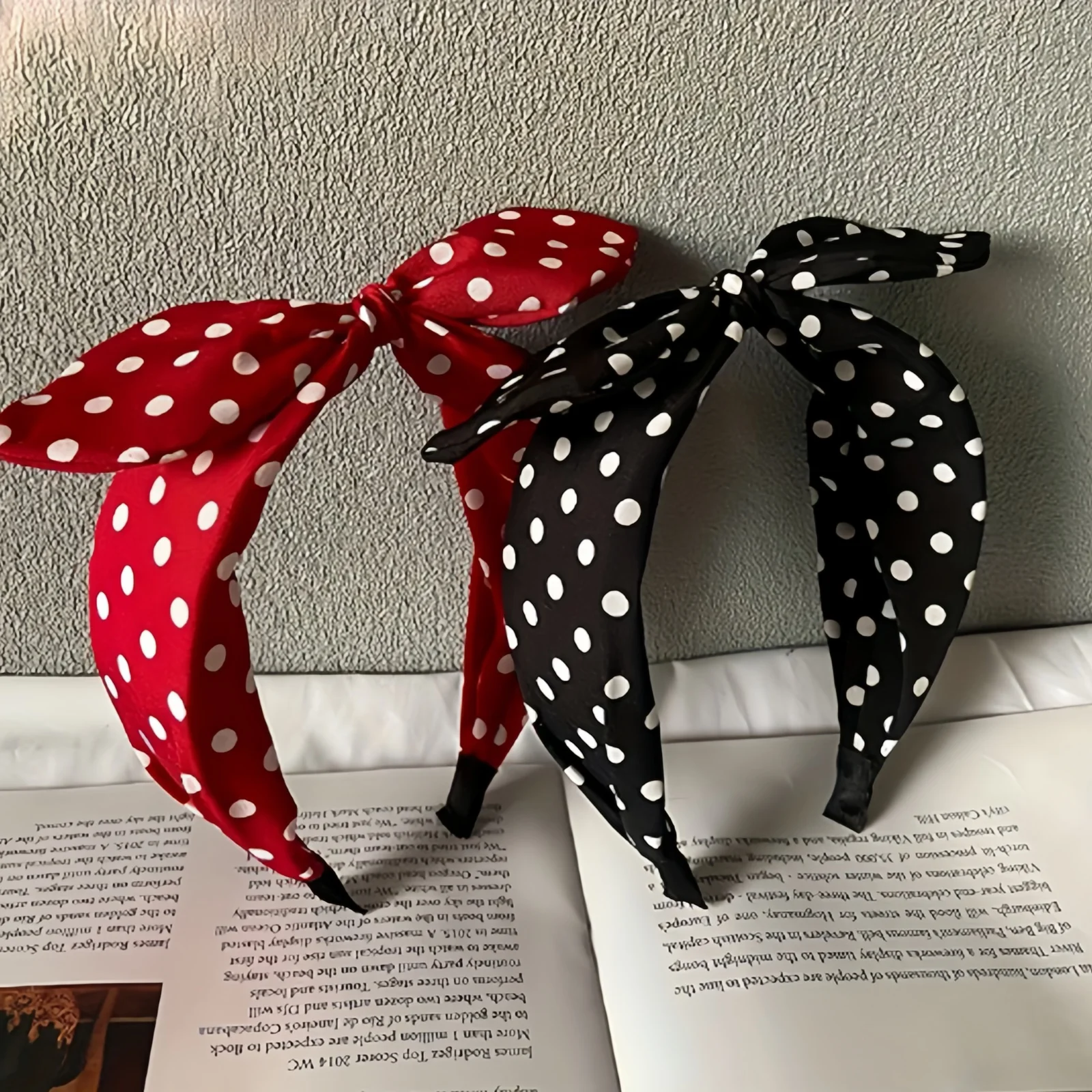 1 Stück neues rotes Vintage-Haarband für Frauen; Vielseitiges Schleifen-Stirnband mit breiter Kante; Haarschmuck im koreanischen Stil