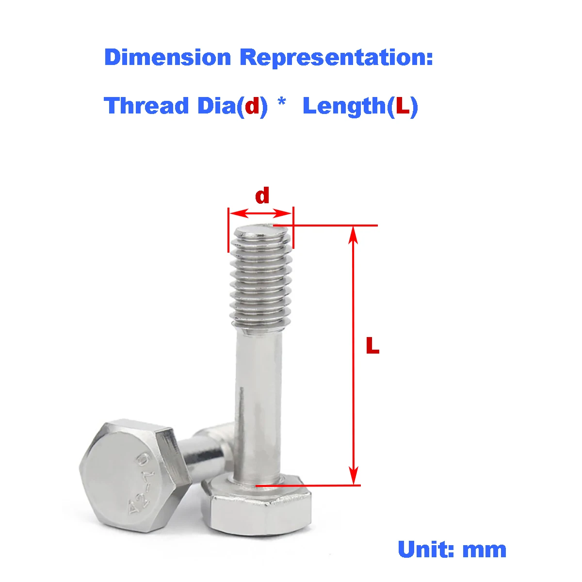 

304 Stainless Steel Outer Hexagonal Locking Screw M5-M16