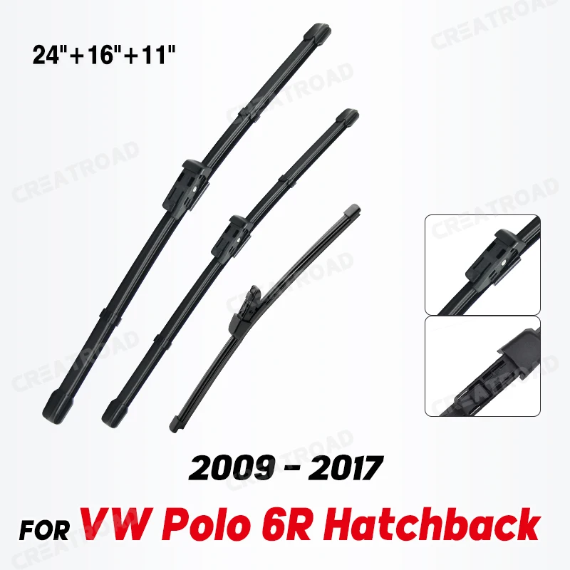 Limpiaparabrisas 3 Uds Para SEAT Ibiza 6L 2006-2008 21 "+ 19" + 14 "escobillas Limpiaparabrisas Traseras Delanteras Accesorios De Corte De Parabrisas 2007 2008
