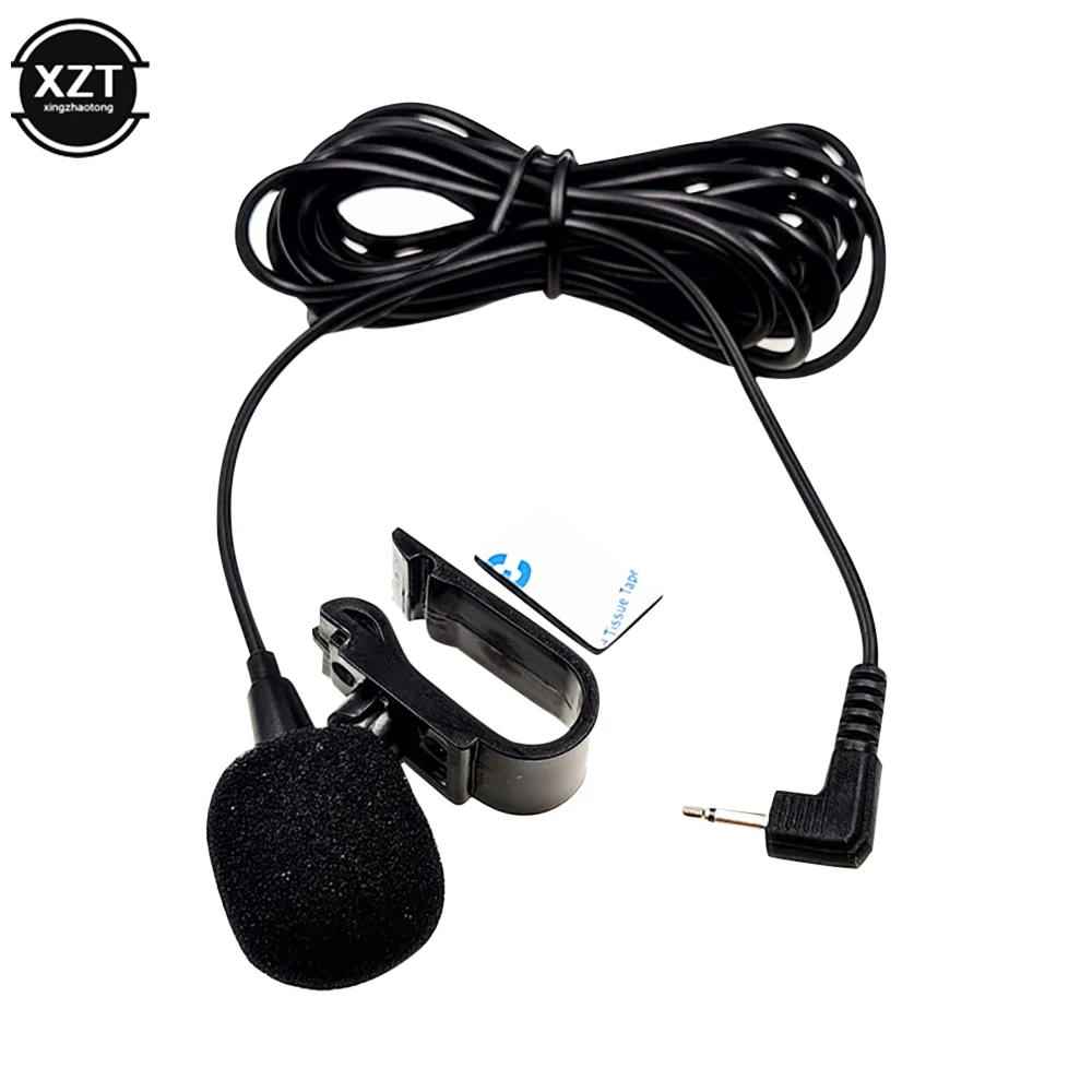 Car Sticky Microphone 2.5mm Connector Plug Car Pioneer Microphone Stereos Radio Receiver Bracket and Windproof Foam