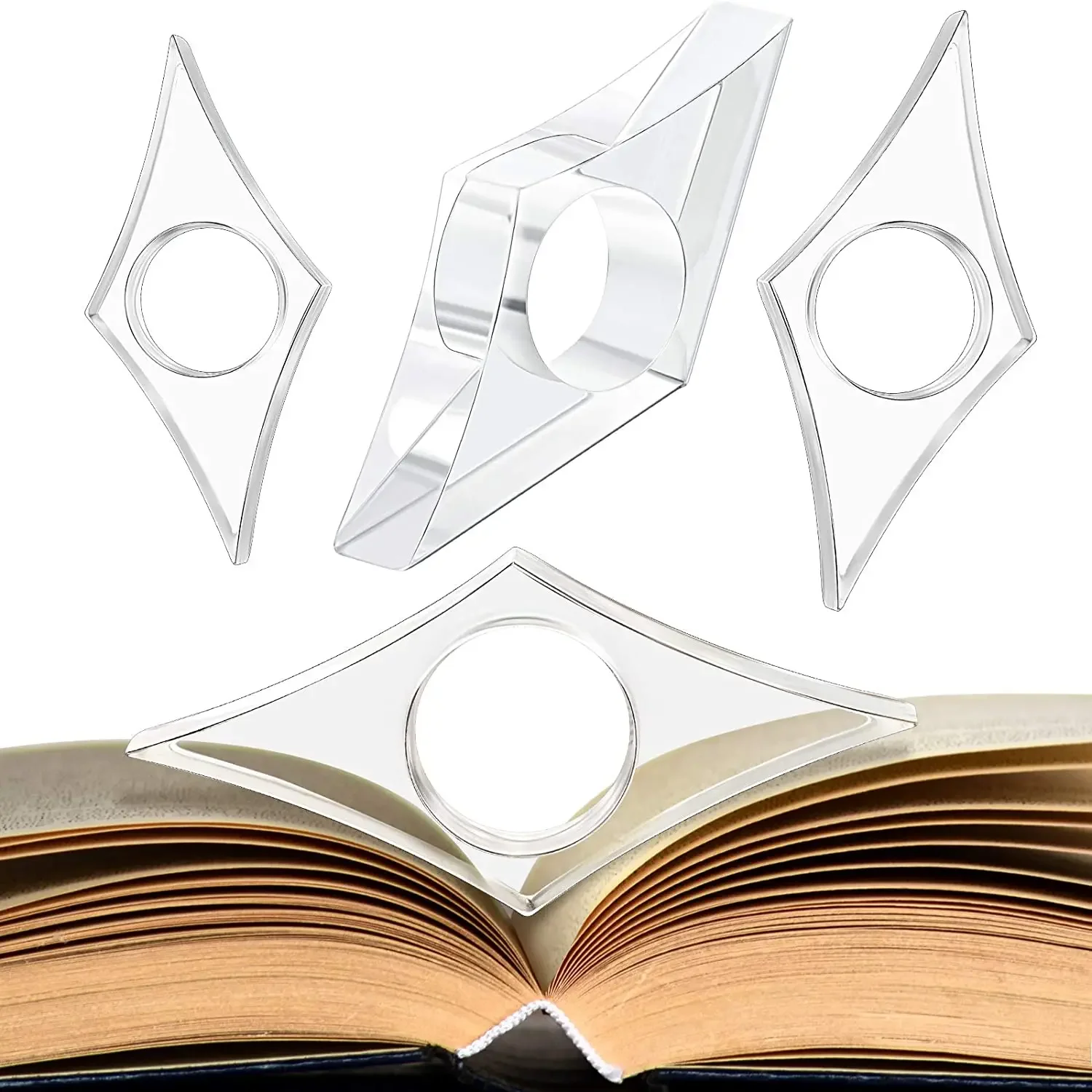 Acrylic Thumb Bookmark One Hand Reading Thumb Book Support Book Page Holder For Office Lovers Fast DIY Reading Aid Tools