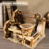Electric 3D Wooden Puzzles Marble Run Model Kits  Brain Teaser Puzzle DIY handmade Christmas gift(Without battery) 1