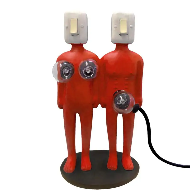 

Bedside Desk Table Lamp Interesting Human Statue Funny Lamps Unique Night Lights Wear-Resistant Resin For Valentine's Day
