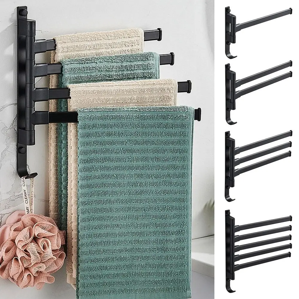 

Kitchen Shelf Drying Clothes Rod Storage Rack Bar Rails Rack Towel Hanger Rotating Towel Rack Bath Towel Holder Racks