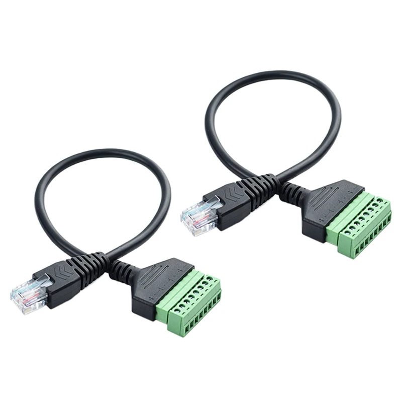 

2X RJ45 винтовой терминал, соединительный кабель RJ45, штекер до 8 контактов, фоторазъем для Cat5/6/7 Ethernet