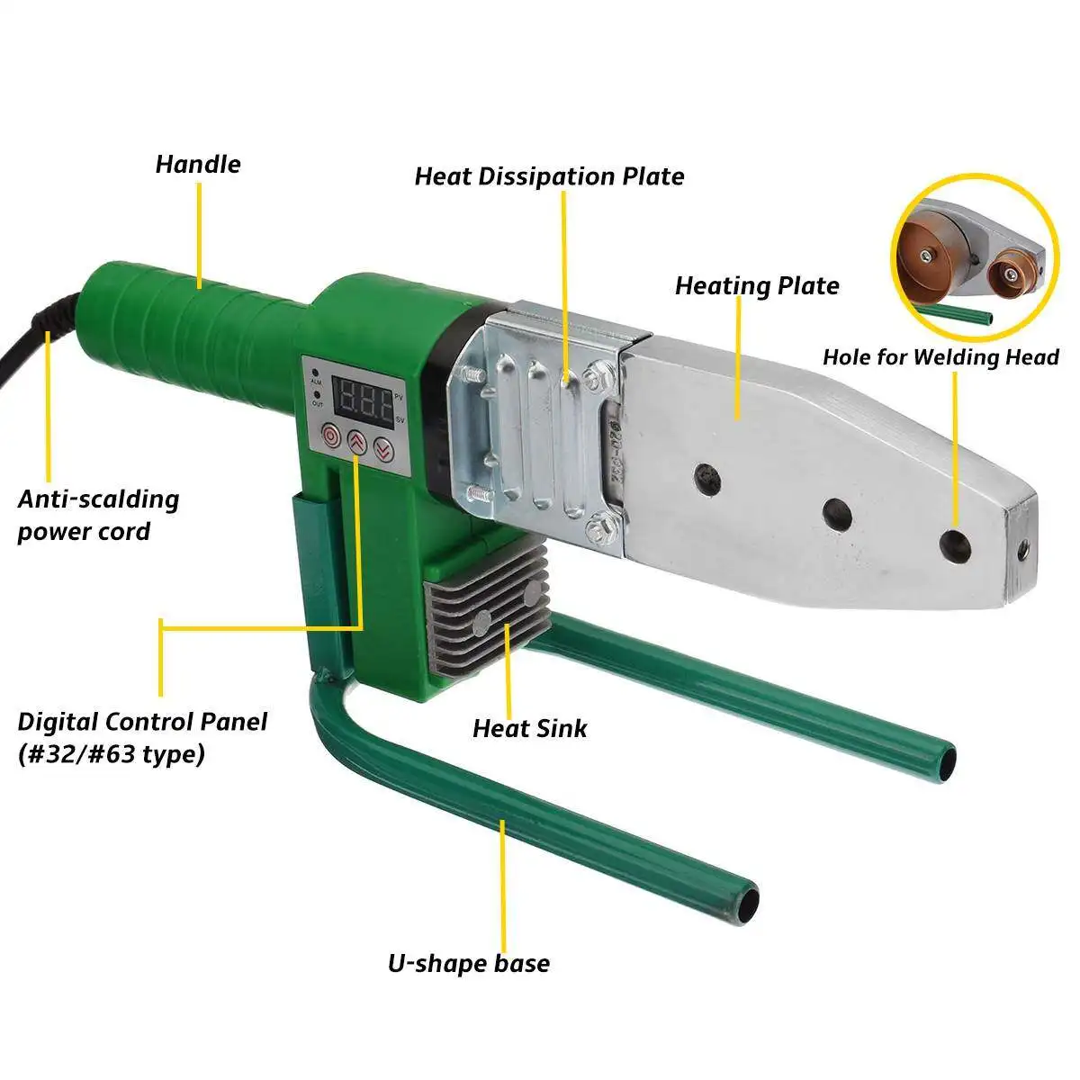 20-60mm Tube Welding Machine PPR PE PP Pipe Welding For Plastic Pipes PPR Welding Machine Water Pipe Welder for Heating PPR 5