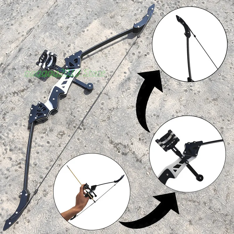 

Powerful Aiming Shooting Bow and Arrow Outdoor Mini Recurve Bow Portable Bow and Arrow Set Detachable Archery Sports Toys