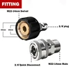 Pressure Washer Adapter Set M22 Metric Male Thread Fittings M22 14mm to 3/8 Quick Connect Stainless Steel Quick Disconnect Kit 2