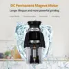 3/4 HP Corded Garbage Disposal for Kitchen Sinks, Continuous Feed Food Waste Disposer, Sound Reduction, Power Cord Includ 2