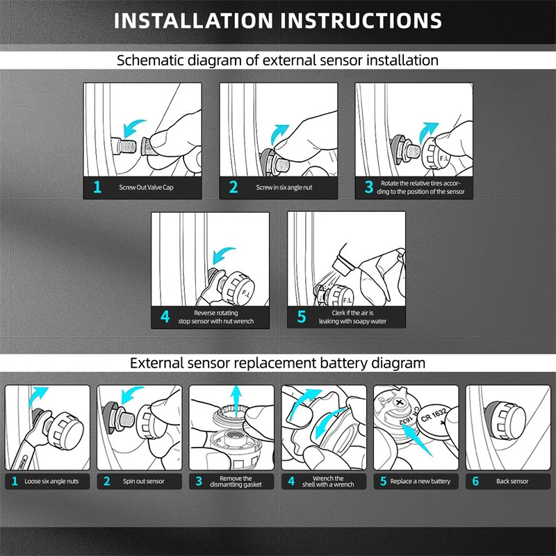 Motorcycle Wireless TPMS Temperature Tire Pressure Display Motorcycle Tire Pressure Monitor System Real Time Alerts with 2 Exter