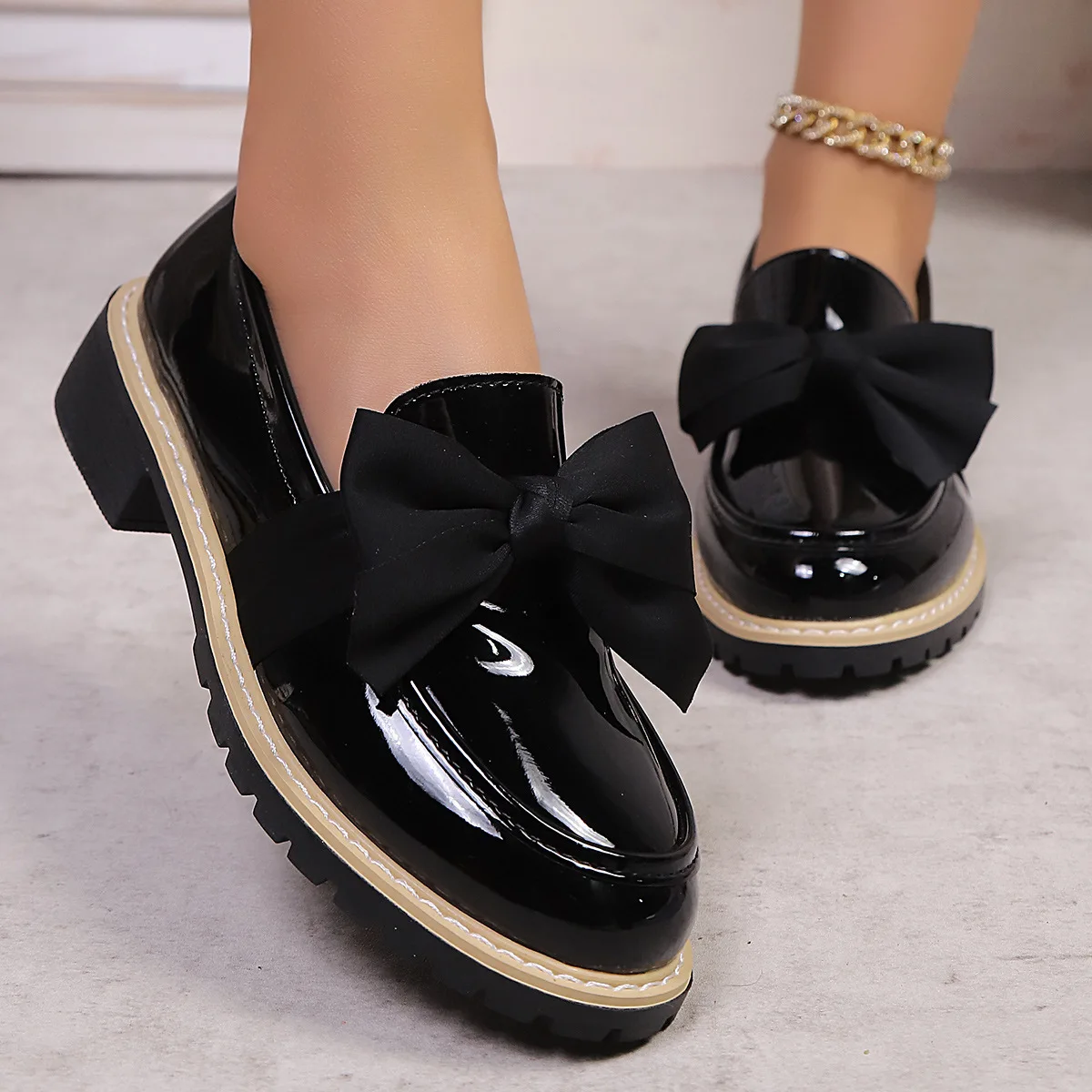 2025 Women Plus Size Loafers Women British Style Platform Shoes Office Ladies Light Casual Designer Shoes Zapatos De Mujer