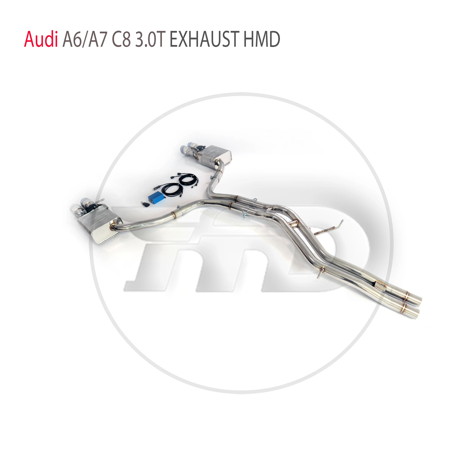 HMD Stainless Steel Exhaust System Performance Catback for Audi A6 A7 C8 3.0T Auto Accesorios Electronic Valve Muffler