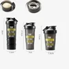 Protein Powder Shaker Cup400/600/650ml with Metal Stirrer Fitness Sports Mixing Bottle Portable Leak Proof Plastic Cup Drinkware 5