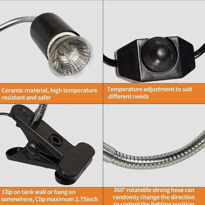 Reptile Heat Bulb 220V Habitat Light Basking Heat Lamp For Reptiles Turtle Lamp Bulb For Bearded Dragon reptile heating lamp reptile light bulb reptile lamp bulb