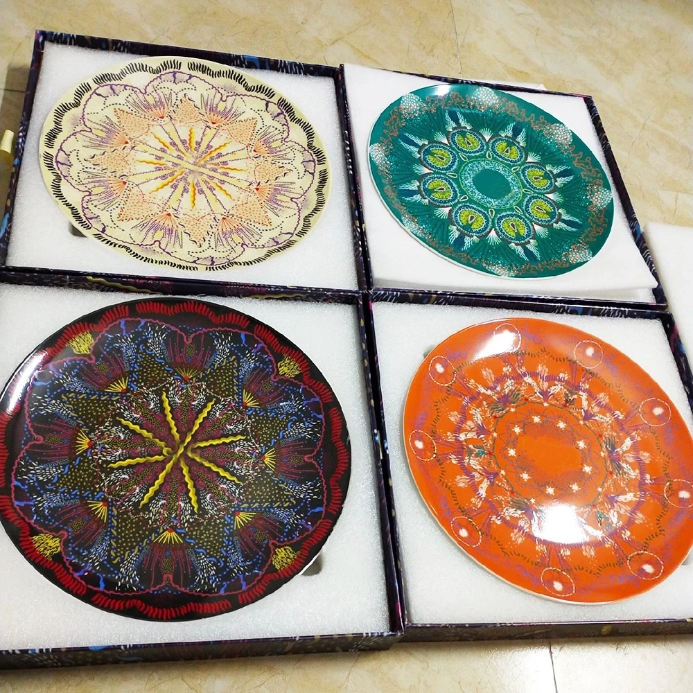 

New European Style Retro Star Dinner Plate Antique Generation Palace Decorative Plate Creative Home Fashion Luxury Fruit Plate