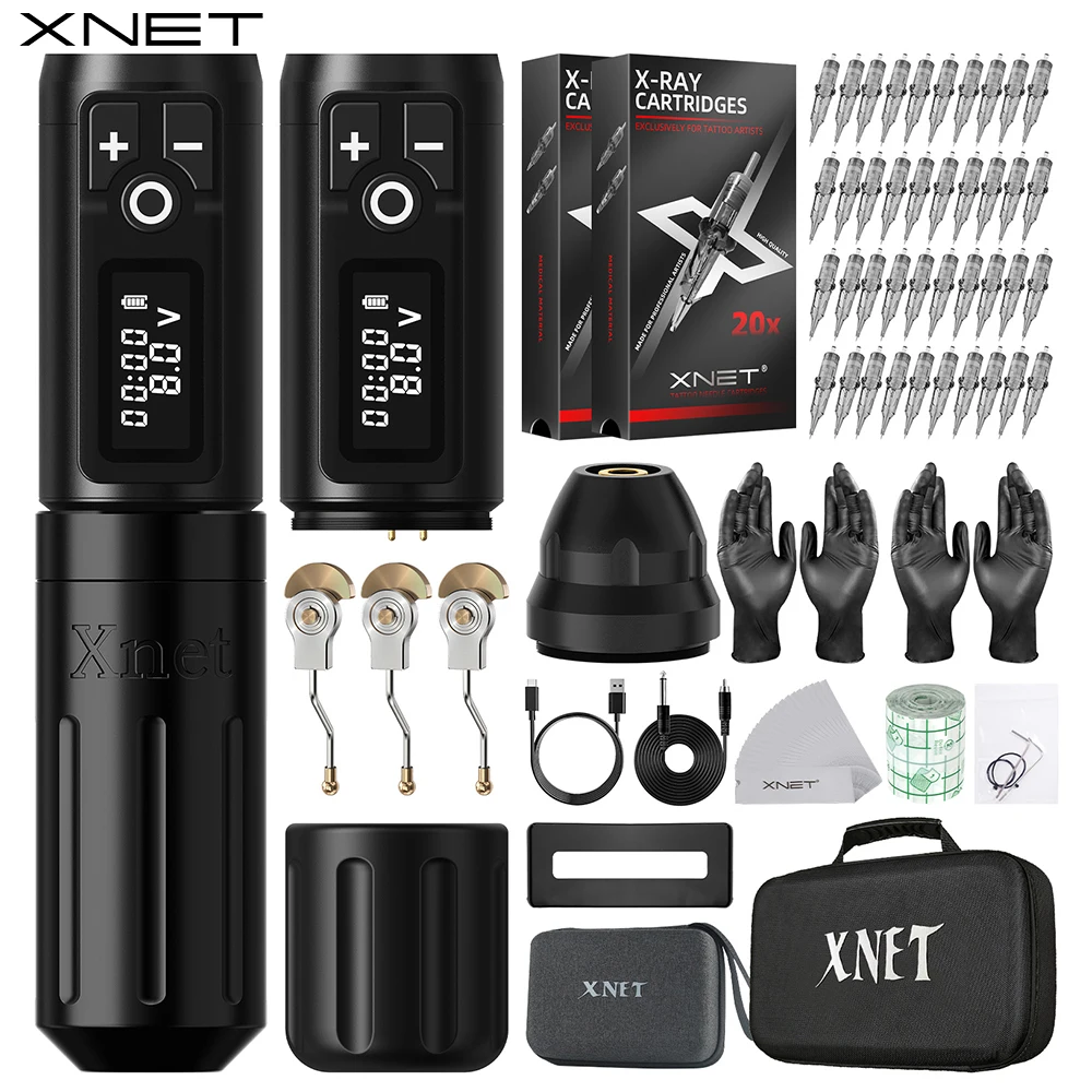 Xnet-ワイヤレスタトゥーマシン,ペンセット,2.5, 3.5mm,マルチ