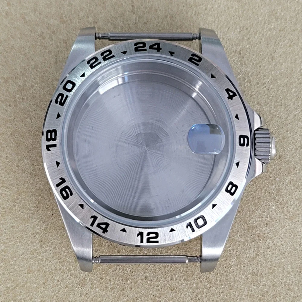 39mm 스틸 시계 케이스 사파이어 돋보기 유리 NH34/NH35/NH36 무브먼트 남성용 시계 부품 용 수정 시계 액세서리