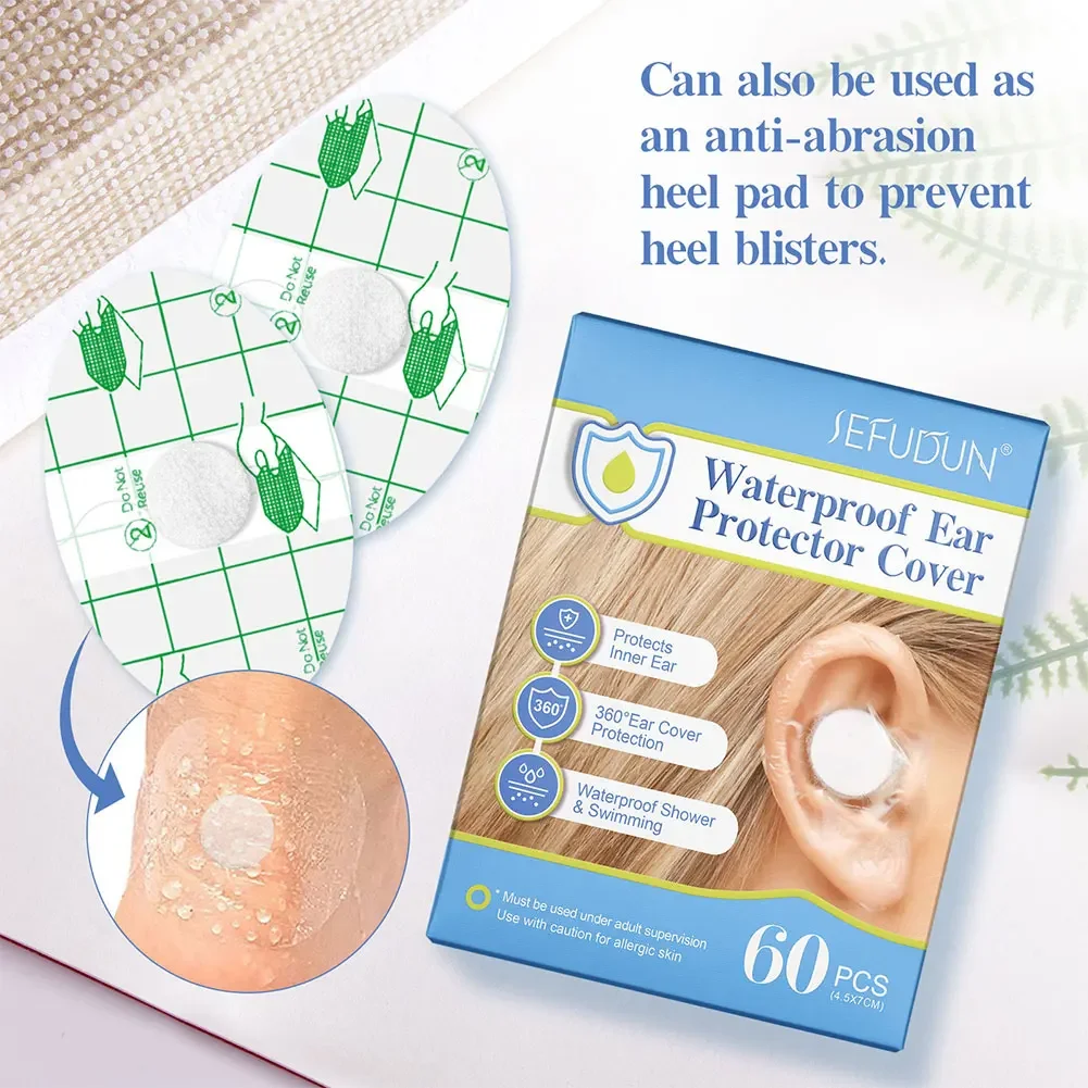 Cerotti Impermeabili Orecchie Bambino - 60 Pezzi, Polietilene, Per Bagno E Nuoto - Foto 5