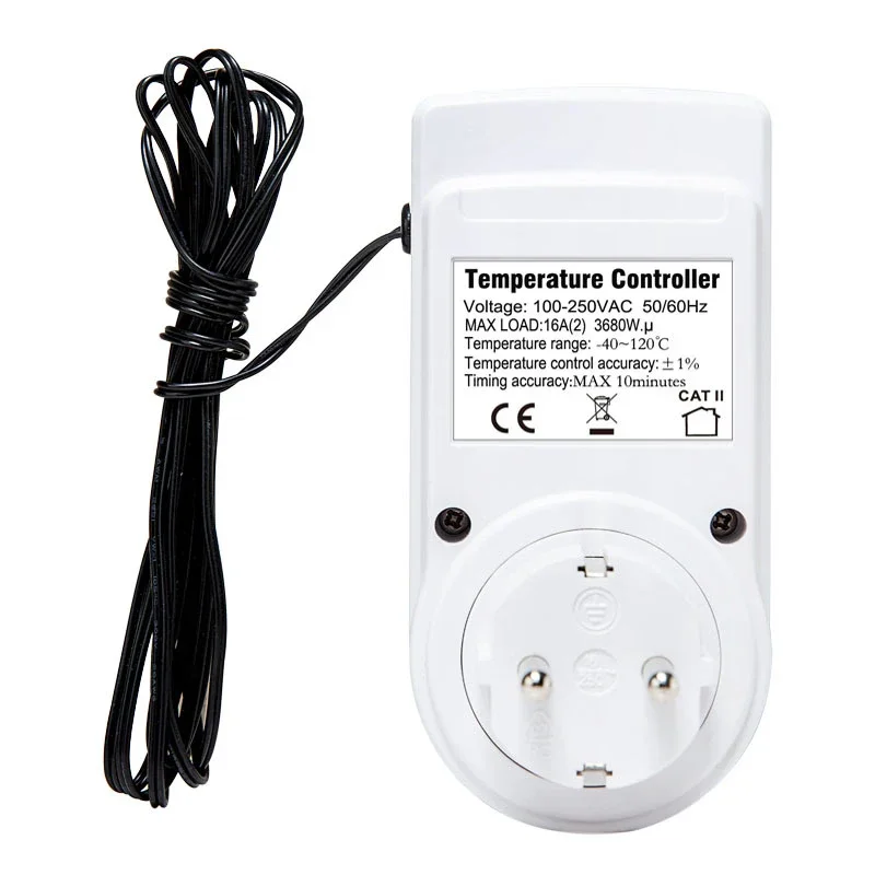 Smart Thermostat Outlet with Digital Timer & Sensor for Efficient Temperature Control