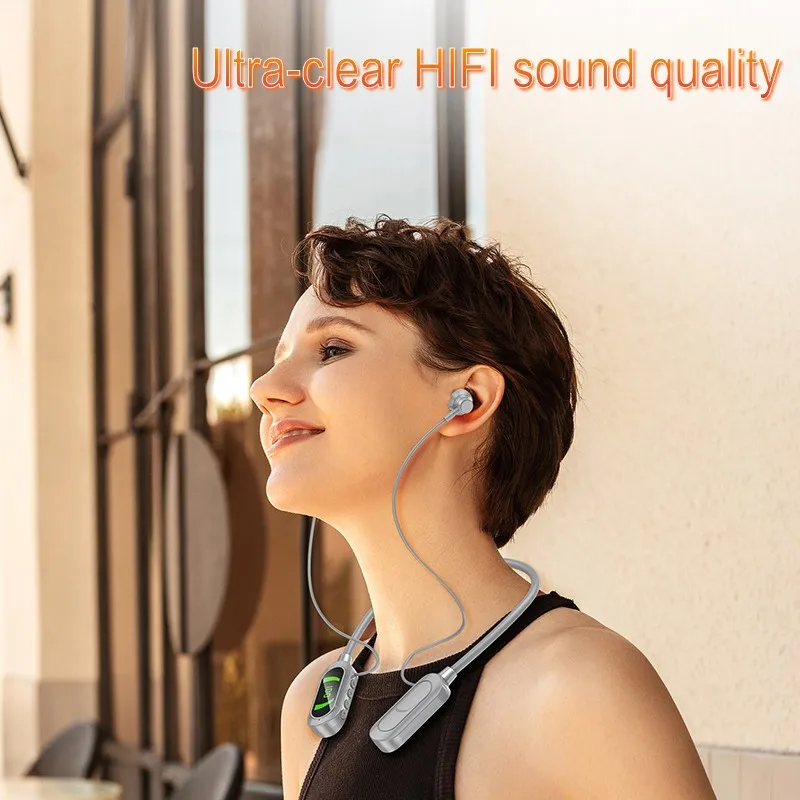 YG07 Wireless Earphone Bluetooth 5.3 Neckband Earphones Long Battery Life Hifi Waterproof Sports True Wireless Headphone Earbuds