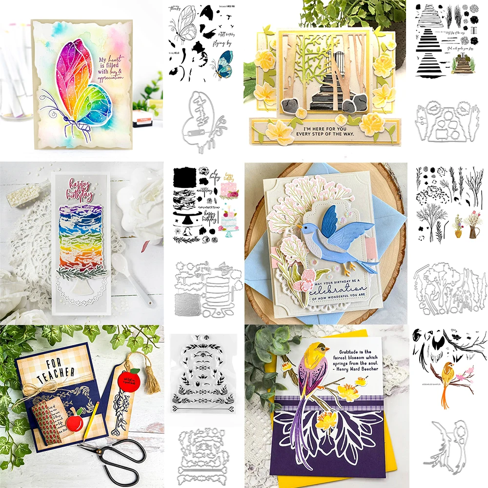 Flying-Butterfly-Where-it-Leads-Sprigs-and-Sprays-Clear-Stamps-and ...