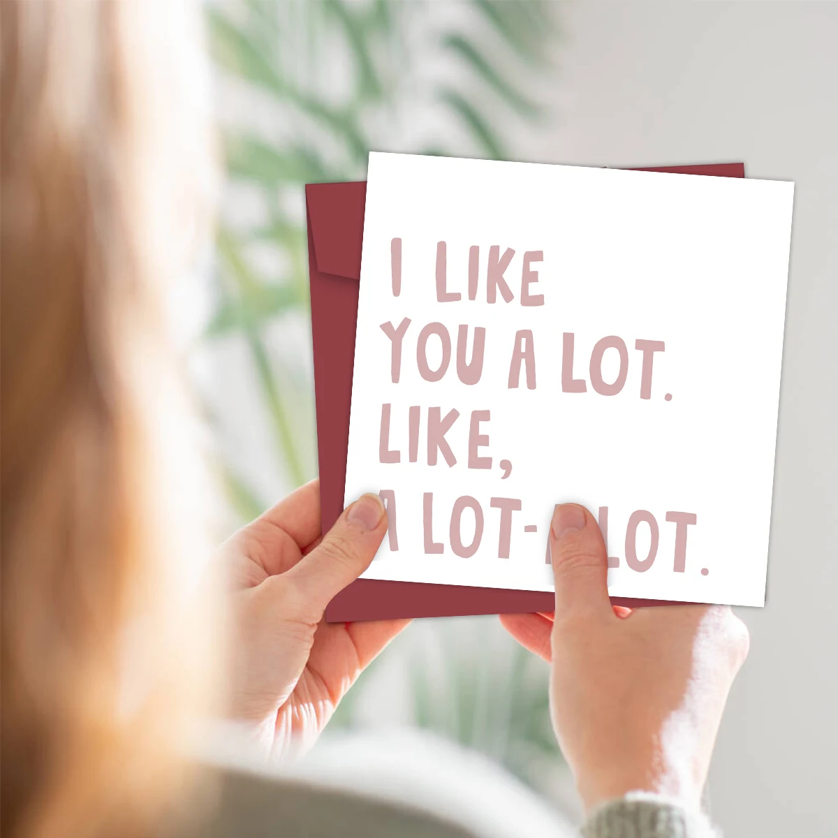 Charming 'I Like You A Lot' Greeting Card with Envelope - Cute Love & Friendship Card