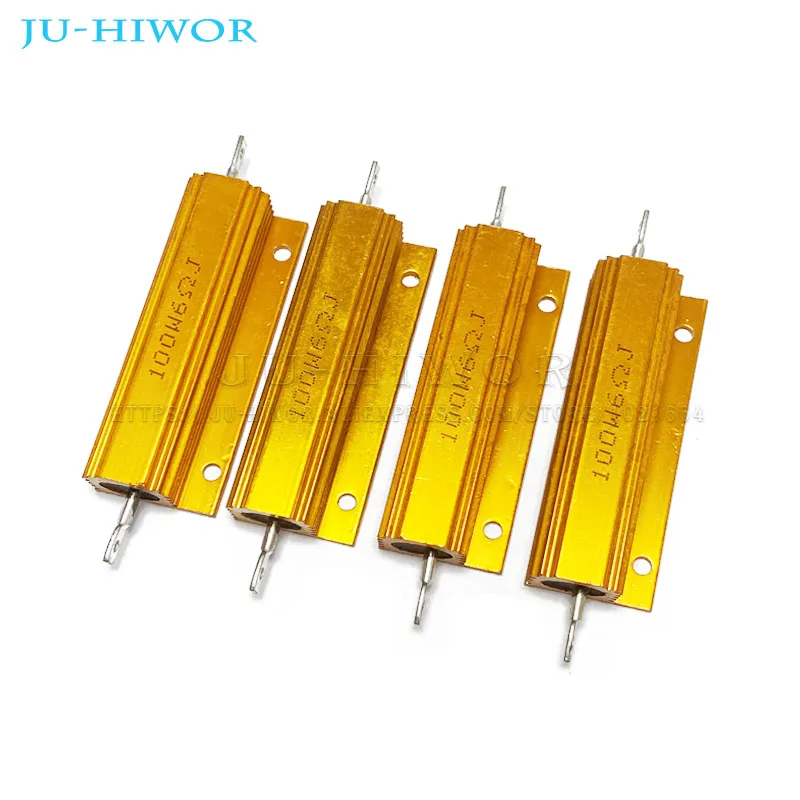 

100W RX24 Aluminum Power Metal Shell Case Wirewound Resistor 0.01 ~ 100K 0.1 0.5 1 1.5 2 6 8 10 20 100 150 200 300 1K 10K ohm