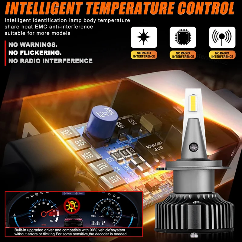 오스람 360 LED 자동차 헤드라이트 H7 H4 H1 LED 전구 자동차 램프 HIR2 9012 H8 H11 HB3 HB4 9005 9006 안개등 60W/페어 CANbus 에러 프리