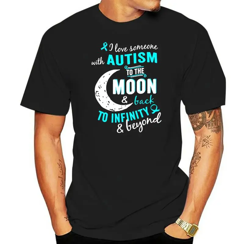

male tee-shirt fashion casual tops cotton T-shirt brand top Autism Awareness Ribbon Mens Unisex T-shirts