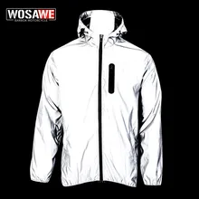 WOSAWE 남성용 반사 오토바이 재킷, 방수 바람막이 후드티, 가을 겨울