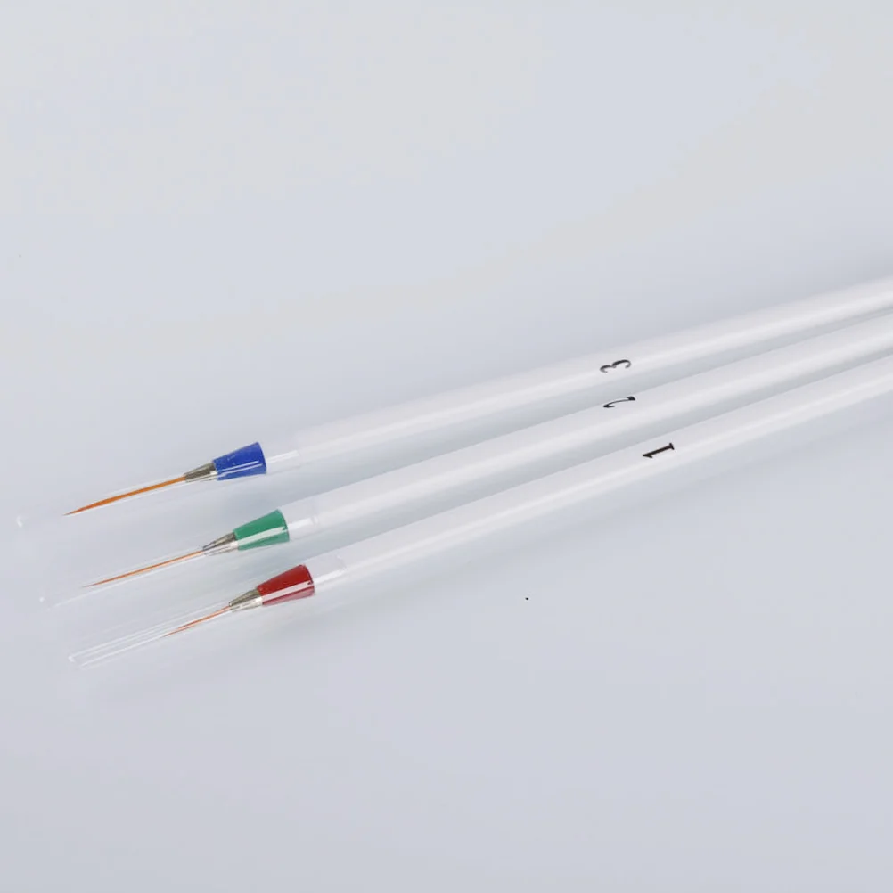 3 Pcs Nail Pens Manicure Kit Nail Painting Brush Manicure Brush Nail Decal Striping Pedicure Set 4