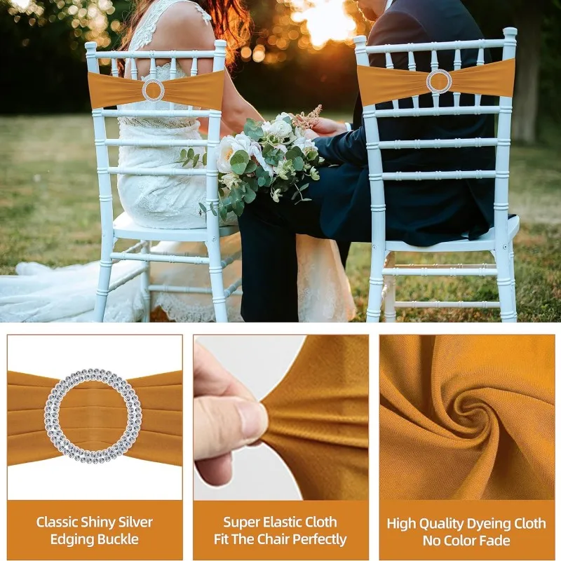 Party Stretch Chair Sashes Bands with Buckles Chair Sashes Bows for Wedding Banquet Birthday Decoration Ceremony Event Reception 4 Party Stretch Chair Sashes Bands with Buckles Chair Sashes Bows for Wedding Banquet Birthday Decoration Ceremony Event Reception 4
