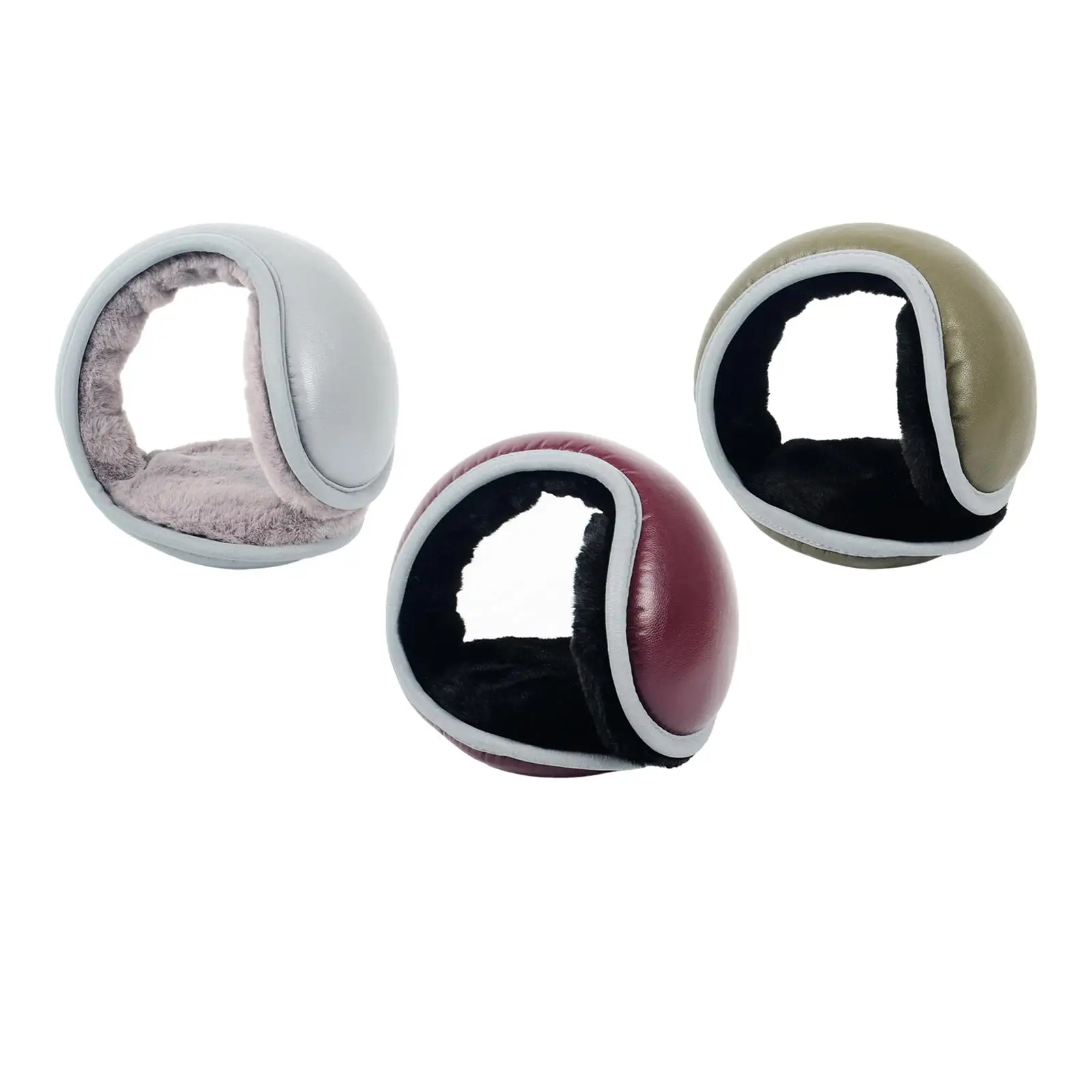 Winter Ear Muffs Ear Warmers Plush for Cold Weather Fashion Casual Folded Men Earmuffs for Riding Skating Biking Cycling Outdoor