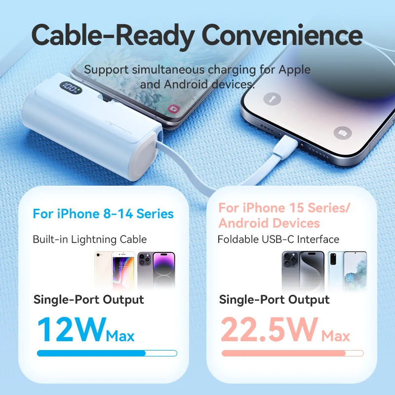 TRHOO-Portable Charger With Small Size,Upgraded 15W 3500mAh Power Bank Built In Lightning Plug Compatible Iphone14 13 12 8 7 6 Xr Xs X Se Series Airpods W